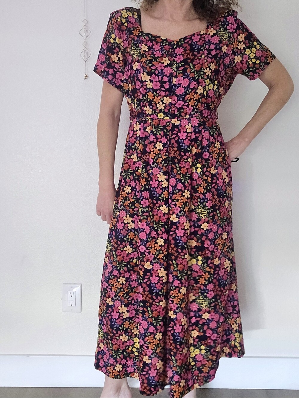 💐VTG 90s Floral Cottage Core Dress